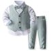 Children's Dress British Style Boy's Suit Style Small And Medium Sized Children's Long Sleeved Shirt Vest Performance Costume Children's Clothing_voghion.com