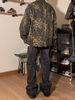 2024 Spring And Early Autumn American High Street Leopard Print Washed Denim Shirt Men's Loose Couple Jacket Trend_voghion.com