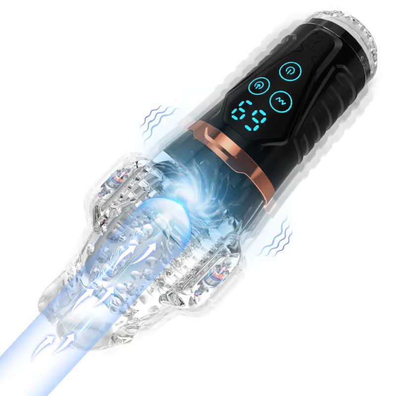 Masturbador vibratório automático com sucção para homens, máquina de sexo oral, masturbadores masculinos, copo com 9 modos de sucção_voghion.com