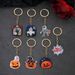 Skull Pumpkin Spider Web Scarecrow Pendant Keychain Halloween Series Ornament_voghion.com