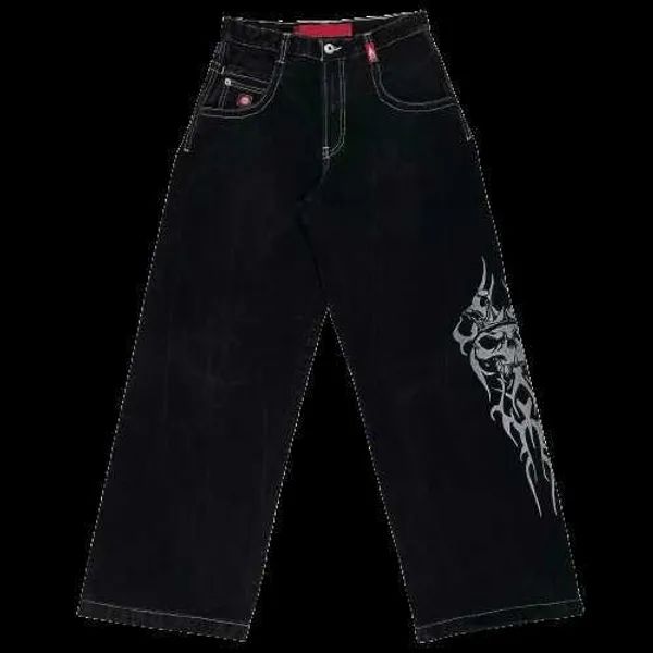 Pánské pánské kalhoty Y2k Haruku Hip Hop Retro Skull Graphic Baggy Black 2023 New Gothic Oversized Wide_voghion.com