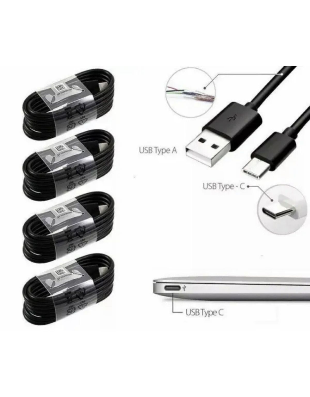 Câble de chargement USB type C 5X, synchronisation des données et chargement pour téléphone_voghion.com