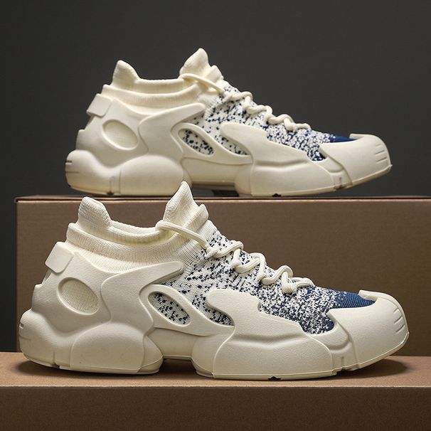 Meias masculinas Flying Woven Mecha, Meias Octopus, Solas grossas, Versáteis, Respiráveis, Casuais, Antiderrapantes, Esportes de venda quente_voghion.com