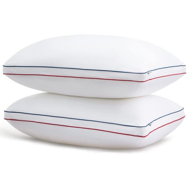 Cuscino in fibra alternativa – Cuscino da letto ipoallergenico e traspirante per chi dorme su un fianco (soffice e di supporto, lavabile in lavatrice, di qualità alberghiera, colore bianco)_voghion.com