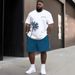 Men's Clothing Plus Size Fashion T Shirt Shorts Suit Coconut Tree 3D Digital Printing Casual Beach Pants Suit_voghion.com