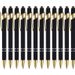 Confezione da 12 penne a sfera nere e dorate con punta stilo da 1,0 mm, inchiostro nero, penne per scrittura fluida, penne stilo in metallo per touch screen_voghion.com