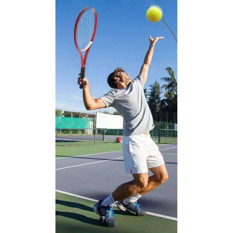 【 Widening The Racket Face 】 Tennis Training Device For Single Player With String Rebound, Parent-child Version, Self_voghion.com