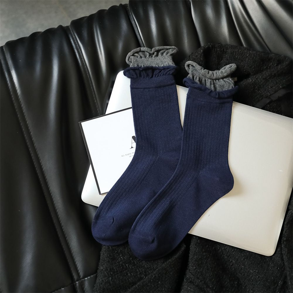 Calzini da donna senza cuciture blu navy autunno/inverno 2025_voghion.com