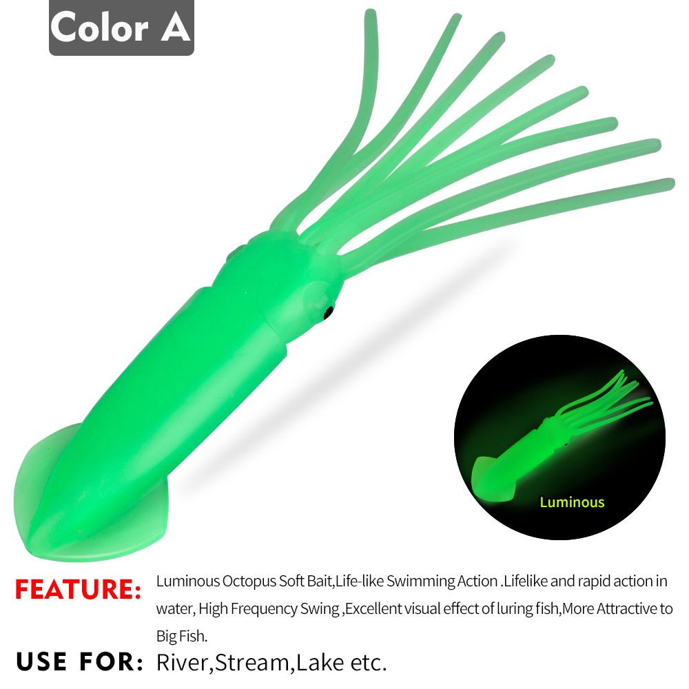 Deep Octopus Lure Boat Trolling Silicone Squid Skirt Luminous Sea Fishing Bait_voghion.com