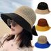 Foldable Wide Brim Floppy Girls Straw Hat Sun Hat Beach Women Summer Hat UV Protect Travel Cap Lady Cap Female Bucket Hat_voghion.com