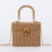 Damevesker Liten stil crossbody håndholdt dobbelt formål fritidsvevd veske og firkantet eske papir tau vevd veske strandferie reiseveske_voghion.com