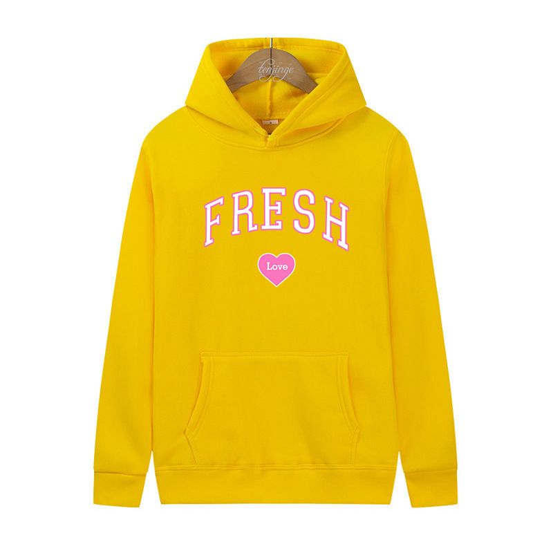 Herrenbekleidung neuer Modetrend Herren Hoodie LOVE Herz Buchstabendruck Kapuzenpullover Unisex_voghion.com