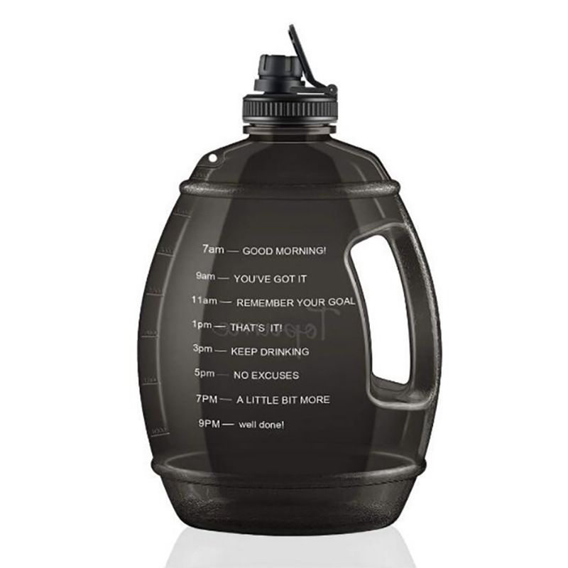 Πλαστικός βραστήρας αθλητικών δραστηριοτήτων 1 γαλονιού, επίπεδη καμπύλη φιάλη νερού μεγάλης χωρητικότητας 3,78 λίτρων, ποτήρι νερού για υπαίθριες δραστηριότητες, αθλητικά αθλήματα, ποτήρι νερού_voghion.com