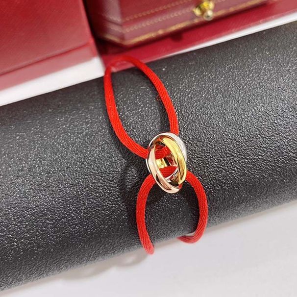 Armband Mann Frau Designer Goldschmuck Unisex Edelstahlarmband 3 Metallschnalle Band Schnürkette Mehrfarbig_voghion.com