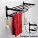 Supporto pieghevole TocTen Rack con doppie barre, mensola da bagno a torre in acciaio inox SUS304 da parete, salvaspazio_voghion.com