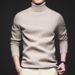 Spring And Autumn High-End Knitted 2025 New Soft Skin-Friendly Casual Fleece-Lined Warm Turtleneck Sweater For Men_voghion.com