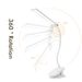 Lampe de bureau à double tête à pince à LED Lampe de table à col de cygne flexible à intensité réglable Lampe de table à pince USB pour bureau et ordinateur_voghion.com
