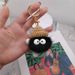 Dumb Small Coal Ball Plush Pendant Car Key Chain Pendant Cartoon Pendant Net Red Bag Plush Pendant_voghion.com