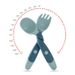 2PCS Baby Feeding Spoon Fork Sets Toddler Infant Bendable Silicone Soft Spoons Children Tableware Safe Learning Feeding Flatware_voghion.com