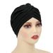 Neue einfarbige Turban-Mütze mit Kreuzfalten und drei Kreuzbasis-Mützen, elastische Pullover-Mütze_voghion.com