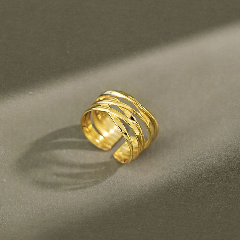 Modischer und minimalistischer mehrschichtiger geometrischer Schmuck, Daumenring, modisches Accessoire-Zubehör_voghion.com