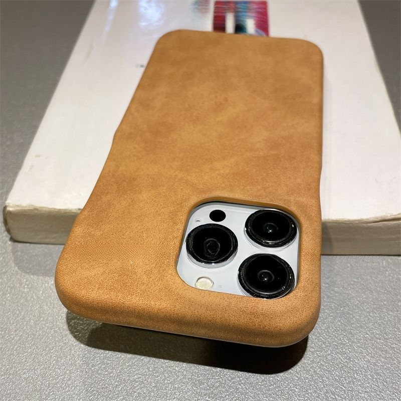 Modello in pelle da cowboy marrone premium adatto per custodia per telefono da 16 pollici iPhone 15 Promax mezza confezione 14/13 Nuovo_voghion.com