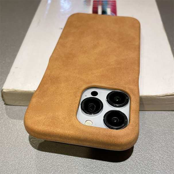 Modello in pelle da cowboy marrone premium adatto per custodia per telefono da 16 pollici iPhone 15 Promax mezza confezione 14/13 Nuovo_voghion.com