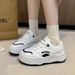 Altezza traspirante bianco per le donne, primavera nuova versatile suola spessa altezza crescente scarpe casual, coreano_voghion.com