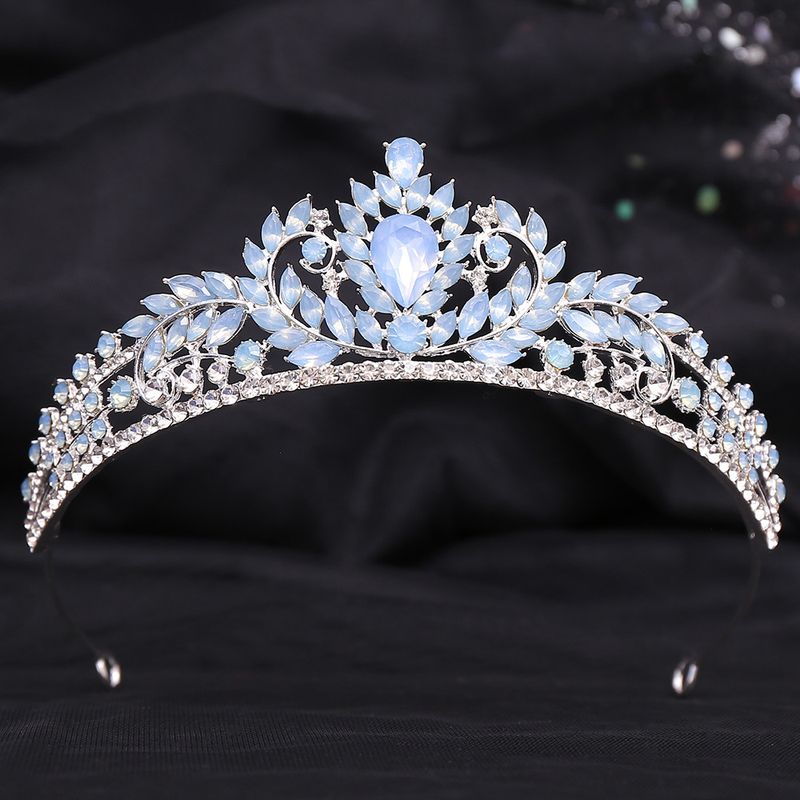 Bridal Hair Accessory WeddingWedding Birthday Tiara Sen Alloy Albumen Green Crystal Diamond Bridal Tiara_voghion.com