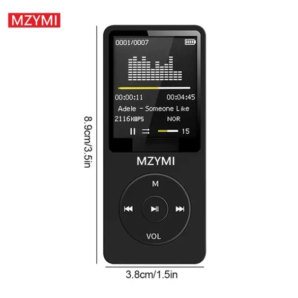 MZYMI MP3 MP4 Player Lautsprecher FM Radio Digital Display Bluetooth Pocket Audio Walkman Lafen Spazéieren Musek_voghion.com