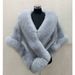 Women's Clothing Luxury Faux Fur Shawl Cape - Elegant Winter Wrap With Fox Fur Design, Oversized Evening Cloak For Women_voghion.com