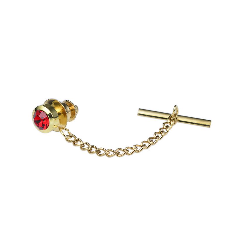Men's Jewelry Brass Core Multi Color Crystal Tie Pin Tie Tack Pin Button Shirt Rhinestone Small Brooch_voghion.com