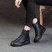 2025 New Cowhide Martin For Women Soft Leather Short Thick Sole Spring And Autumn Round Toe Lace-up Single Boots_voghion.com