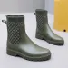 Regenstiefel kariert, lässige Mode, kleine Bein-Wasserschuhe, Damen-Gleitrohr, Regenstiefel für Erwachsene 241126_voghion.com