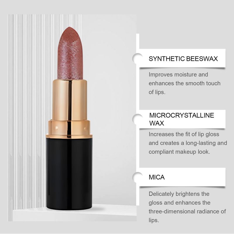 ZEPHOCO Red Brown Lip Gloss Shimmer Lipstick Glossy Smooth Easy To Apply Plump Shine Versatile_voghion.com