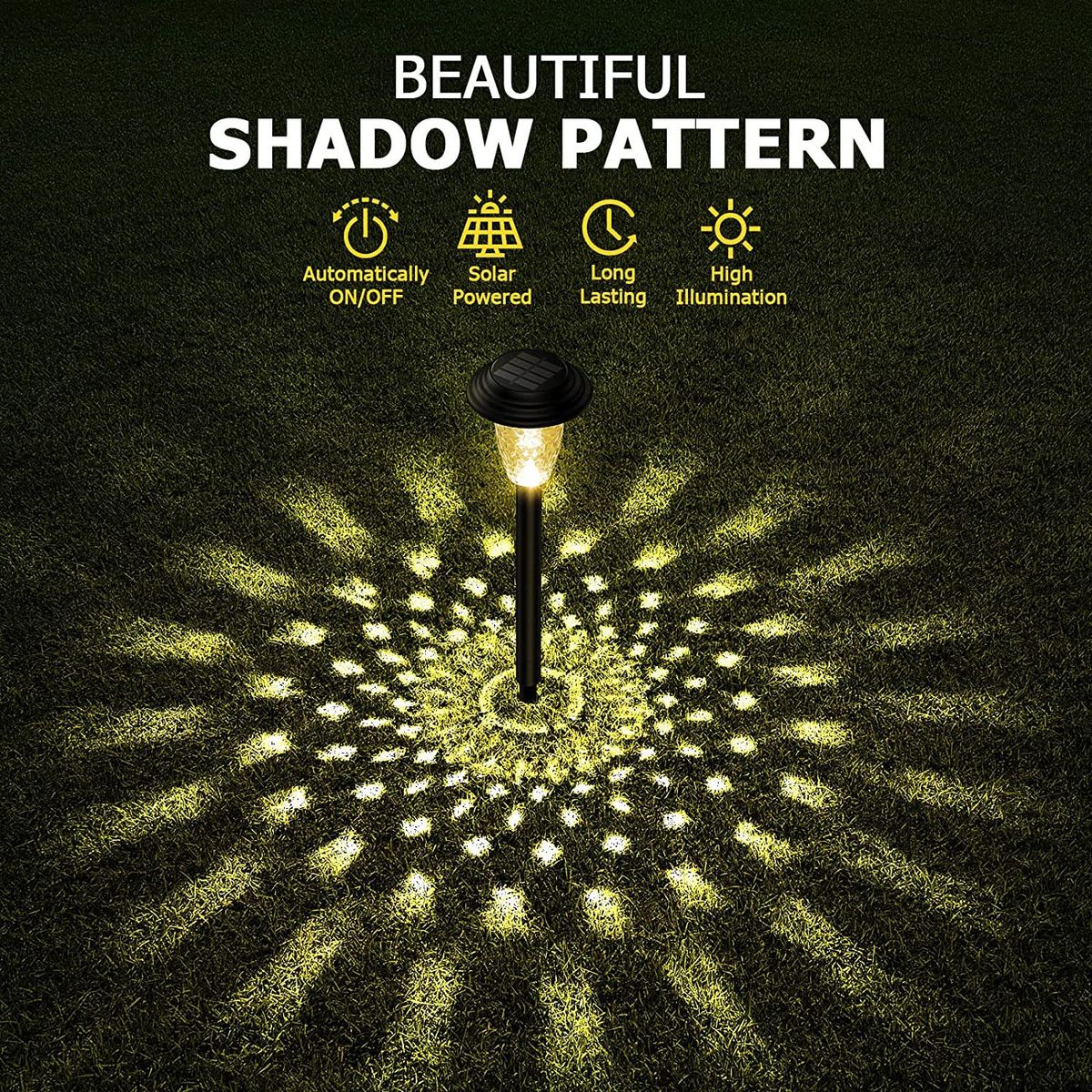 Lampes solaires d'extérieur à LED en forme de fleur - Éclairage de jardin étanche avec 4 modes (chaud/changeant de couleur), interrupteur manuel pour allée, cour et terrasse_voghion.com