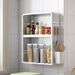 Kitchen Multifunctional Rack Wall-Mounted Adjustable Perforated Wall Spice Jar Storage Cabinet_voghion.com