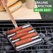 Hot Dog Roll Edelstahl Wurst Roll Rack Dampfgarer mit extra langem Holzgriff Neue BBQ Tools 5 Abschnitt Bratwurst Griller_voghion.com