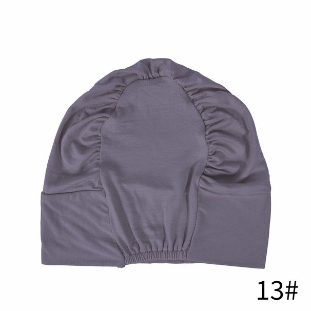 Mercerized Cotton Turban Hat – Elastic Pullover Head Cover For Women (No-Balling Design, Muslim-Friendly Hair Concealer)_voghion.com