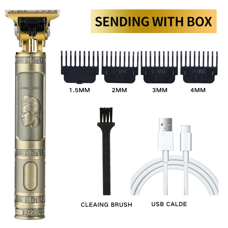 Hårtrimmer Oljehuvudklippare Hårklippare Rakhyvel Retro Carving Elektrisk klippare Skallig hårklippare T9 Elektrisk klippare_voghion.com