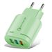 Macaron USB 3USB-oplaadkop, 5V2A-oplader, 3-poorts Europese en Amerikaanse standaard kleurenadapter_voghion.com