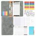 Refillable Notebooks Exclusive A6 Binder Retro PU Soft Leather Notebook Cash Budget Hand Account Book Creative Account Book_voghion.com