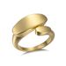 Anello geometrico da donna in oro placcato in rame con personalità aperta e sensazione di alta qualità_voghion.com