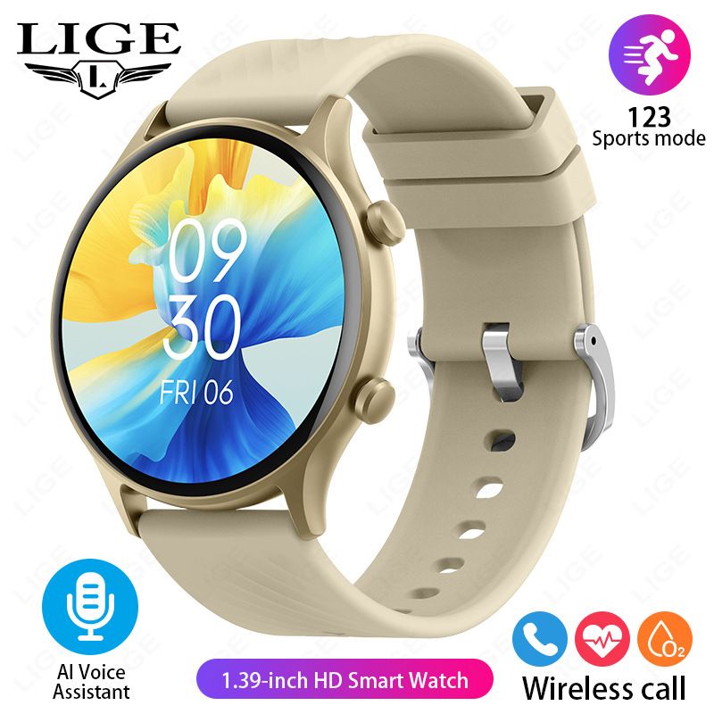 Bluetooth Call 1.39 Full Round Screen Sports Waterproof Alarm Health Monitoring Smart Watch_voghion.com