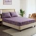Purple And Gold Honeycomb Geometric Mattress Cover Polyester 3D Printed Bedspread_voghion.com