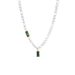 Design Emerald Zircon Splicing Light Luxury Niche Trendy Cool Men's Necklace High-end Cuban Chain Women's Clavicle_voghion.com