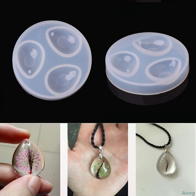 Stampo per ciondolo in silicone fai da te con goccia d'acqua, stampo per gioielli in resina epossidica_voghion.com