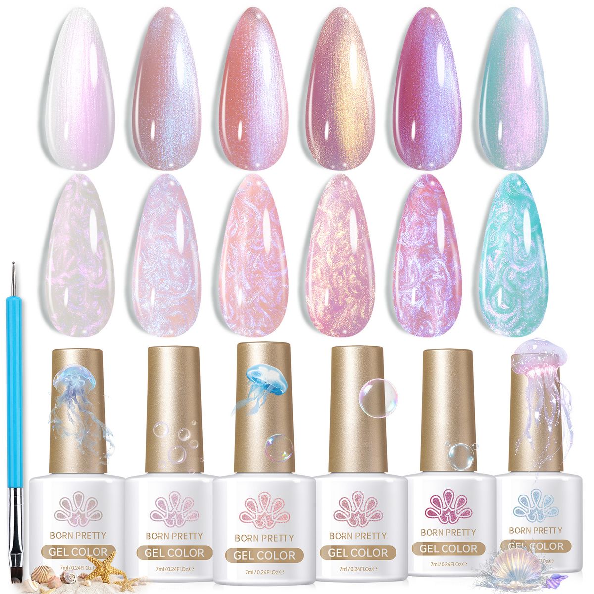 Nail Glue Ice Transparent Aurora Thread Cat's Eye Nail Polish 3D Three Dimensional Starry Sky Dynamic Cat's Eye Glue Phototherapy Nail Glue_voghion.com