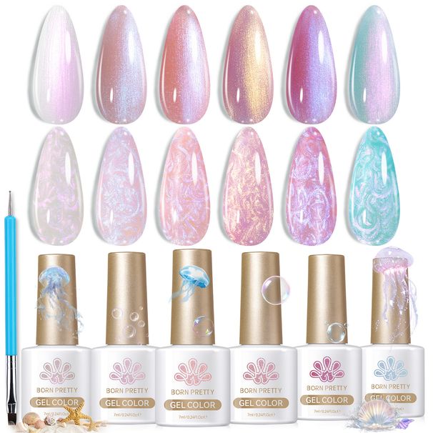Nail Glue Ice Transparent Aurora Thread Cat's Eye Nail Polish 3D Three Dimensional Starry Sky Dynamic Cat's Eye Glue Phototherapy Nail Glue_voghion.com