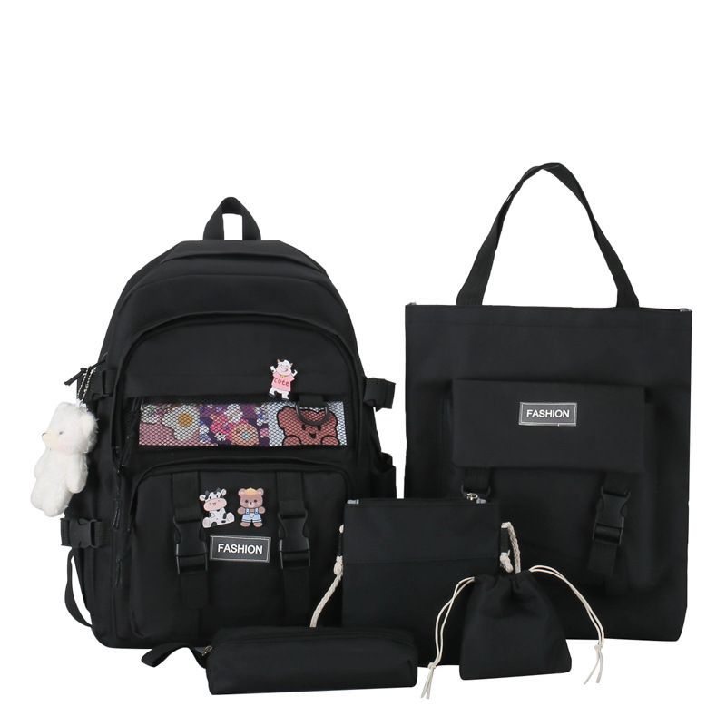 Damentaschen Schulranzen für Mädchen Version Stil farblich passender Rucksack für Mittelschüler mit großer Kapazität_voghion.com